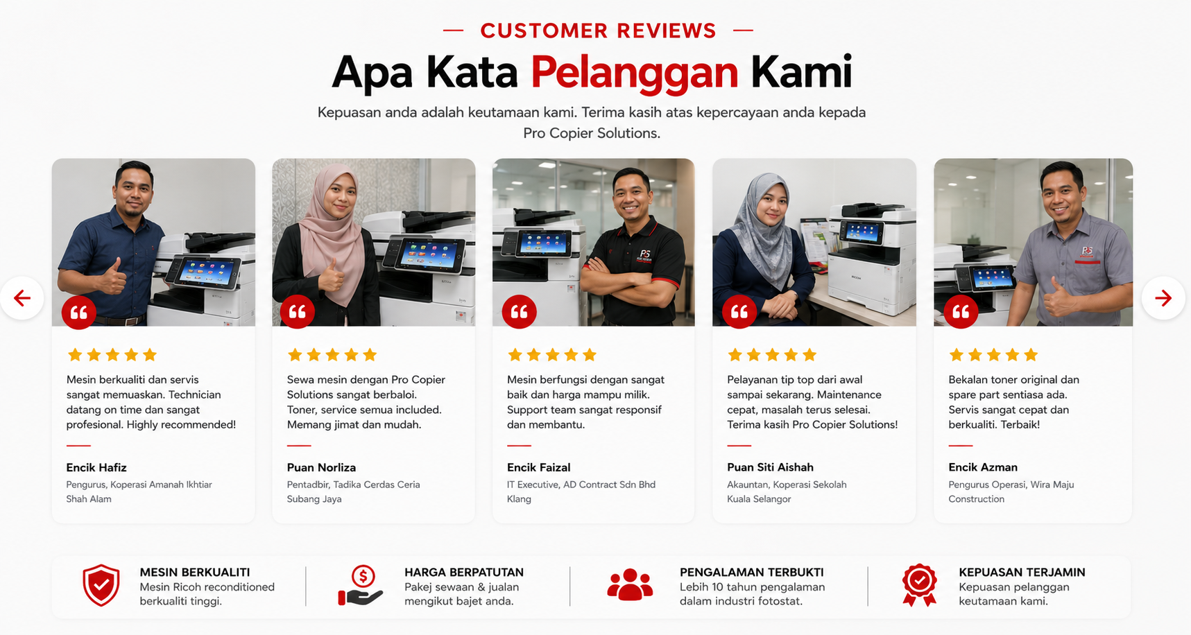 customer reviews apa kata pelanggan kami